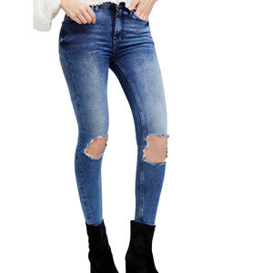 Free People Busted Knee Skinny Jeans